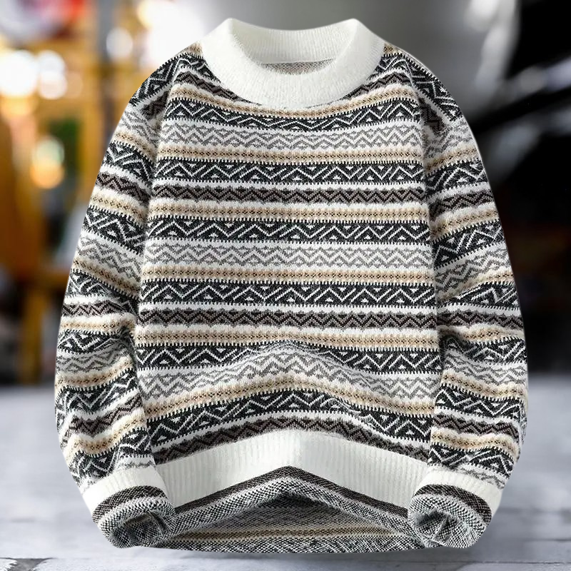 Yannis - Classic Pattern Knitted Sweater