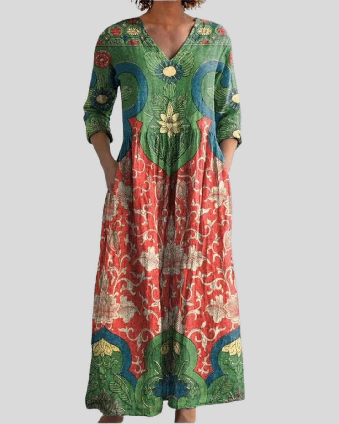 Bernadine - Vintage Floral Maxi Dress