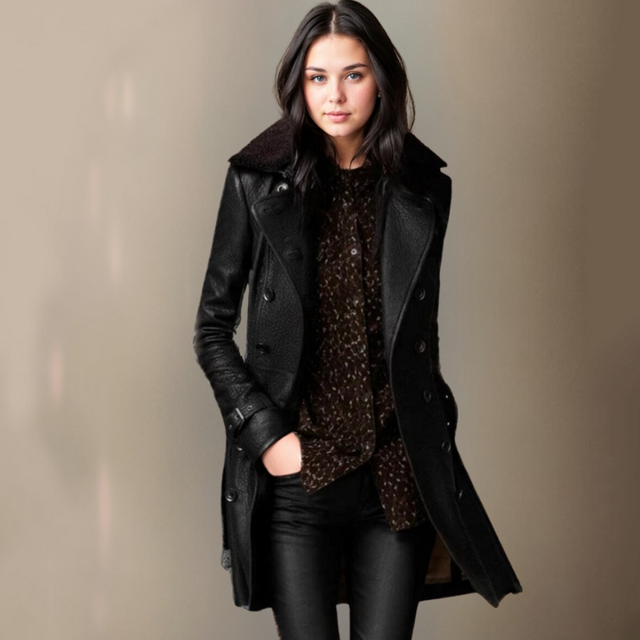 Birgit - Luxury Leather Trench Coat