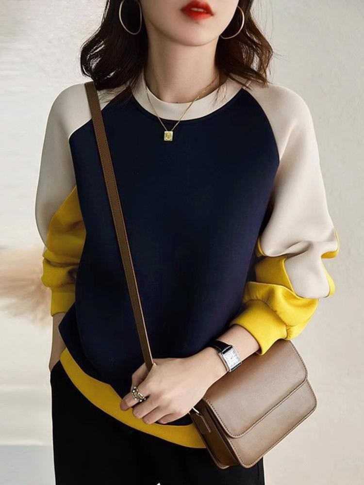 Bea - Long Sleeve Patchwork Sweaters