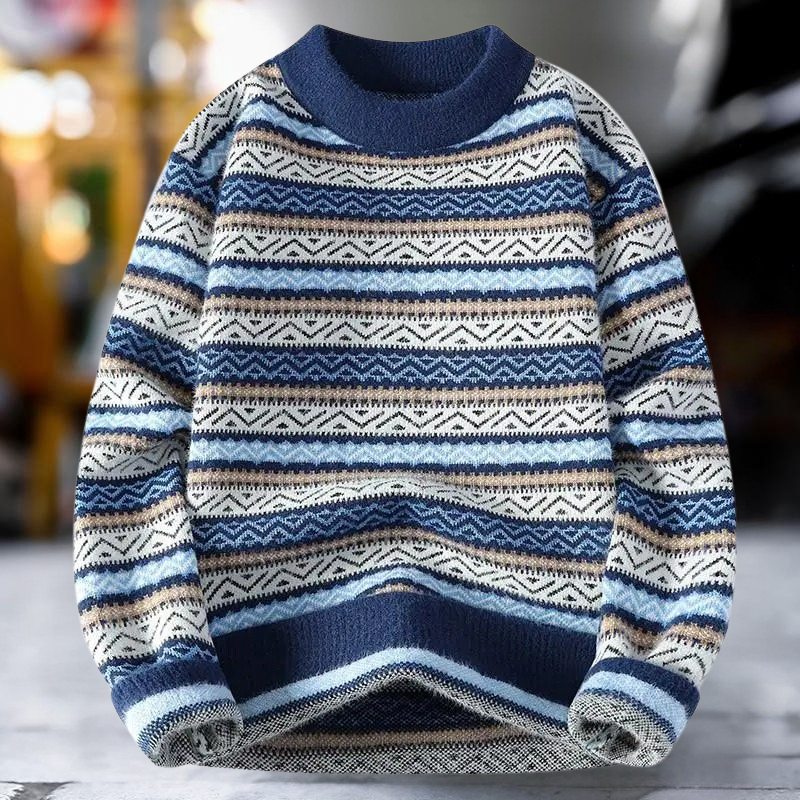 Yannis - Classic Pattern Knitted Sweater