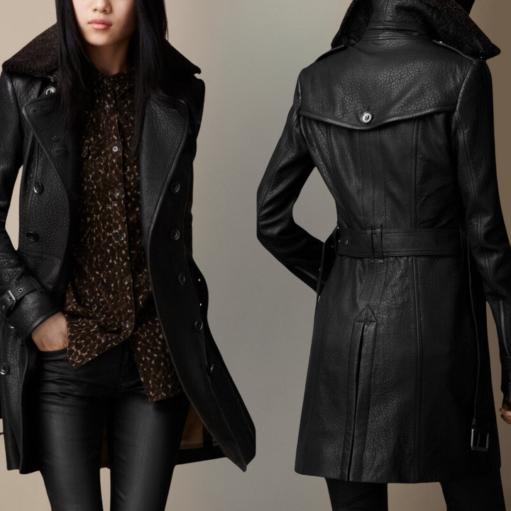 Birgit - Luxury Leather Trench Coat