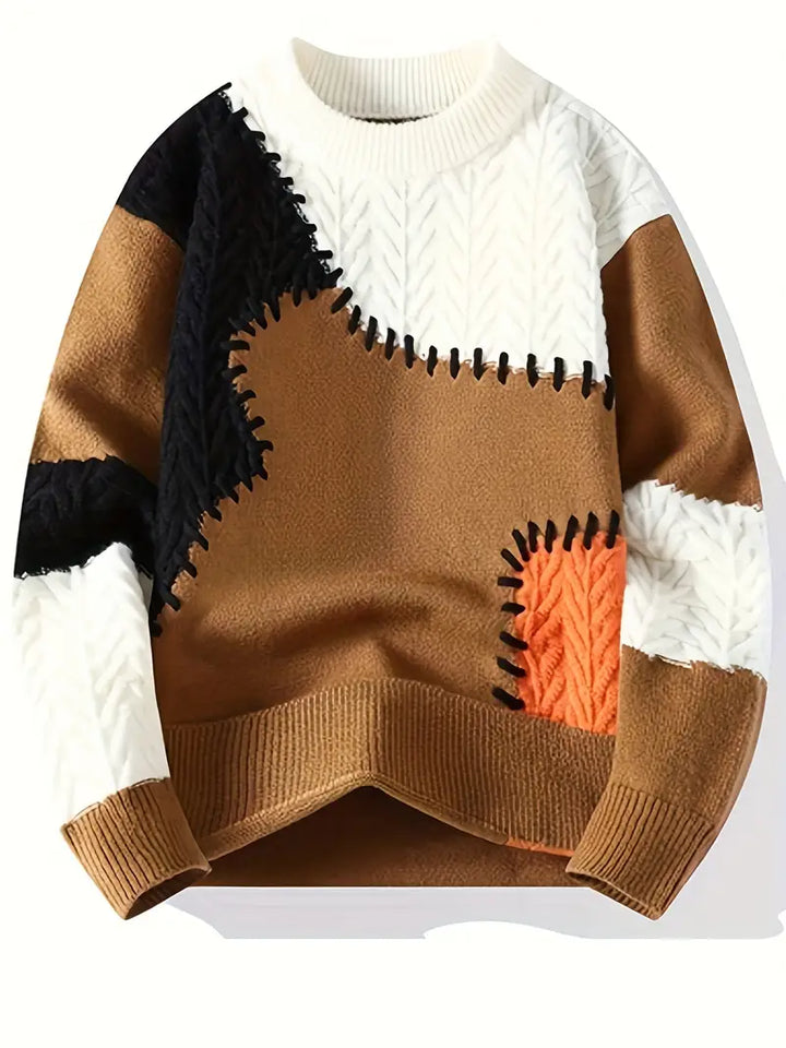 Wagner - Casual Knitted Sweater With Round Neck