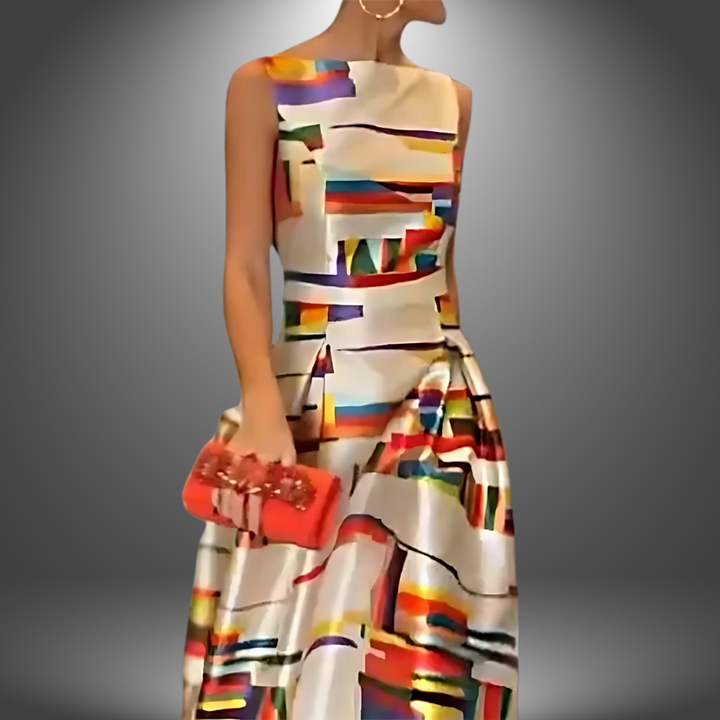 Vivien - Maxi Dress with Geometric Print