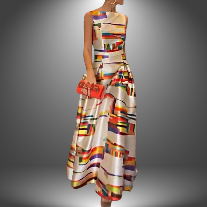 Vivien - Maxi Dress with Geometric Print
