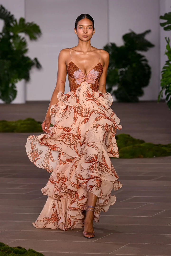 Ameliah - Stylish Sleeveless Ruffled Dress