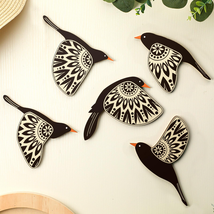 WoodCraft - Wooden Flying Birds Wall Decor