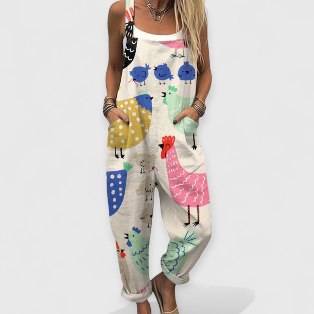 Freyya - Vintage Wide Leg Jumpsuit