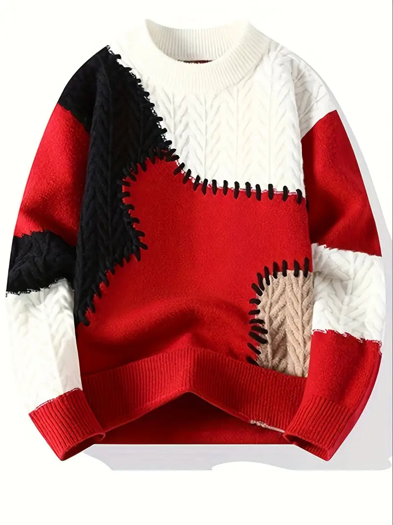 Wagner - Casual Knitted Sweater With Round Neck