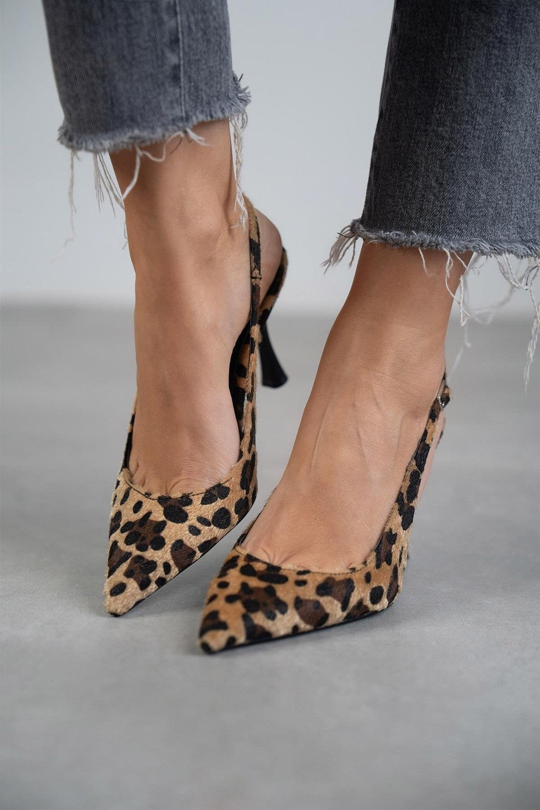 Ania - Leopard Print Pointed Toe Pumps