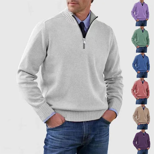 Ben - Fashionable Warm Sweater With Half Zipper