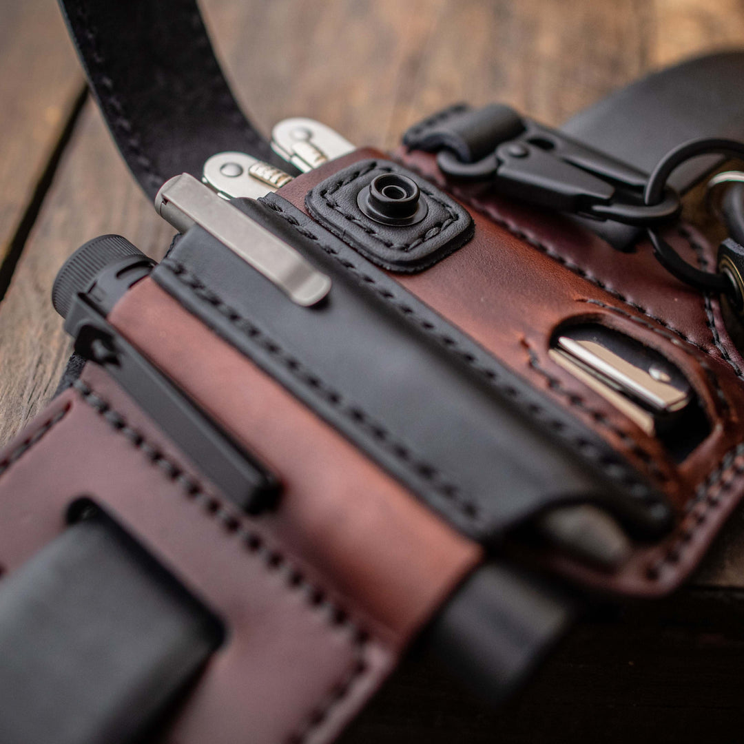 Beltora - Leather Owl Buckle Tactical Multifunctional Belt Cover
