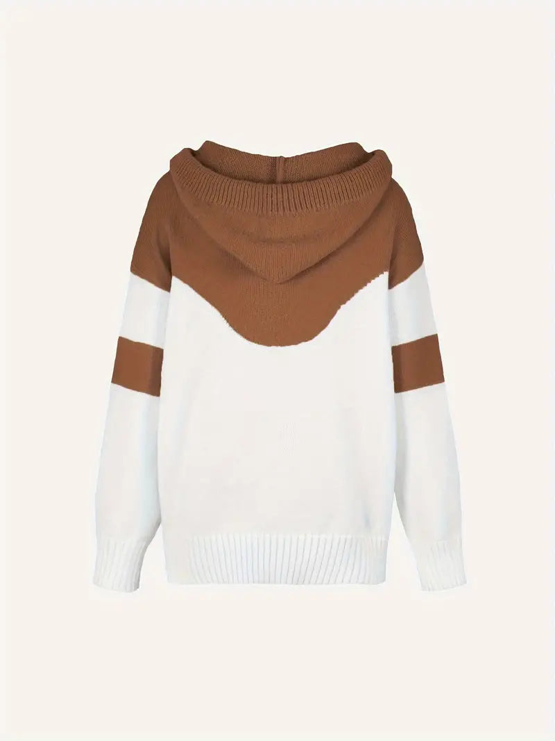 Letitia - Color Block Drawstring Hoodie