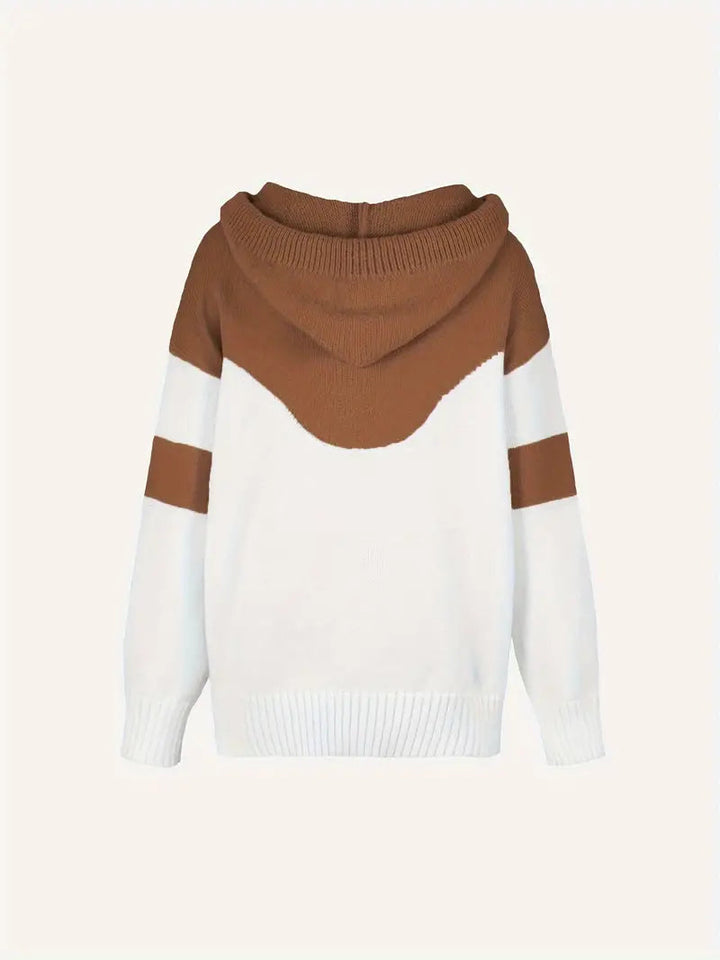 Letitia - Color Block Drawstring Hoodie