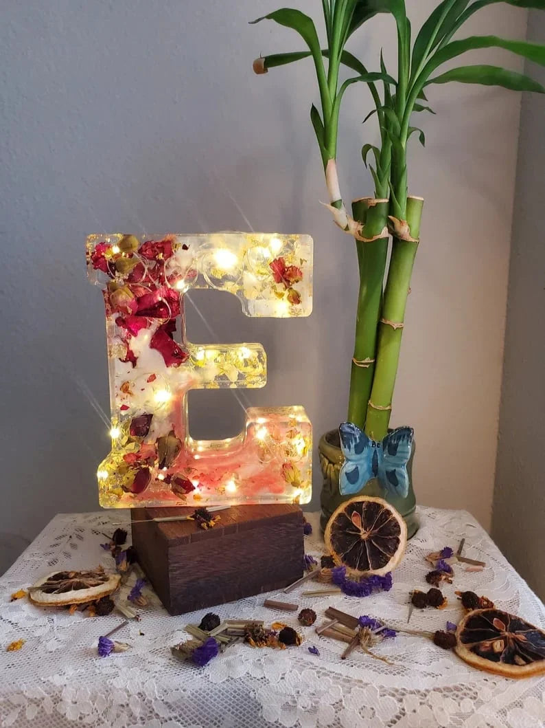PetalLume - Handmade Flower Resin Night Light