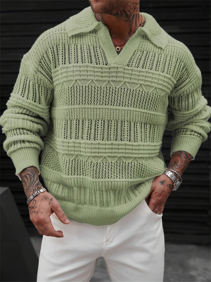 Wesley - Long Sleeve Sweater With Cut Out Design