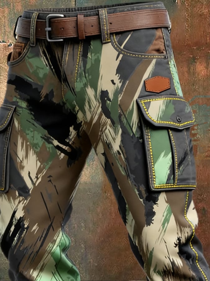 Sonny - Vintage Camouflage Multi-Pocket Pant
