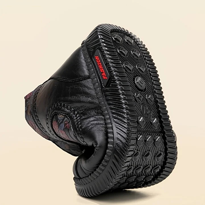 Robbie - Vintage Floral Leather Ankle Boots