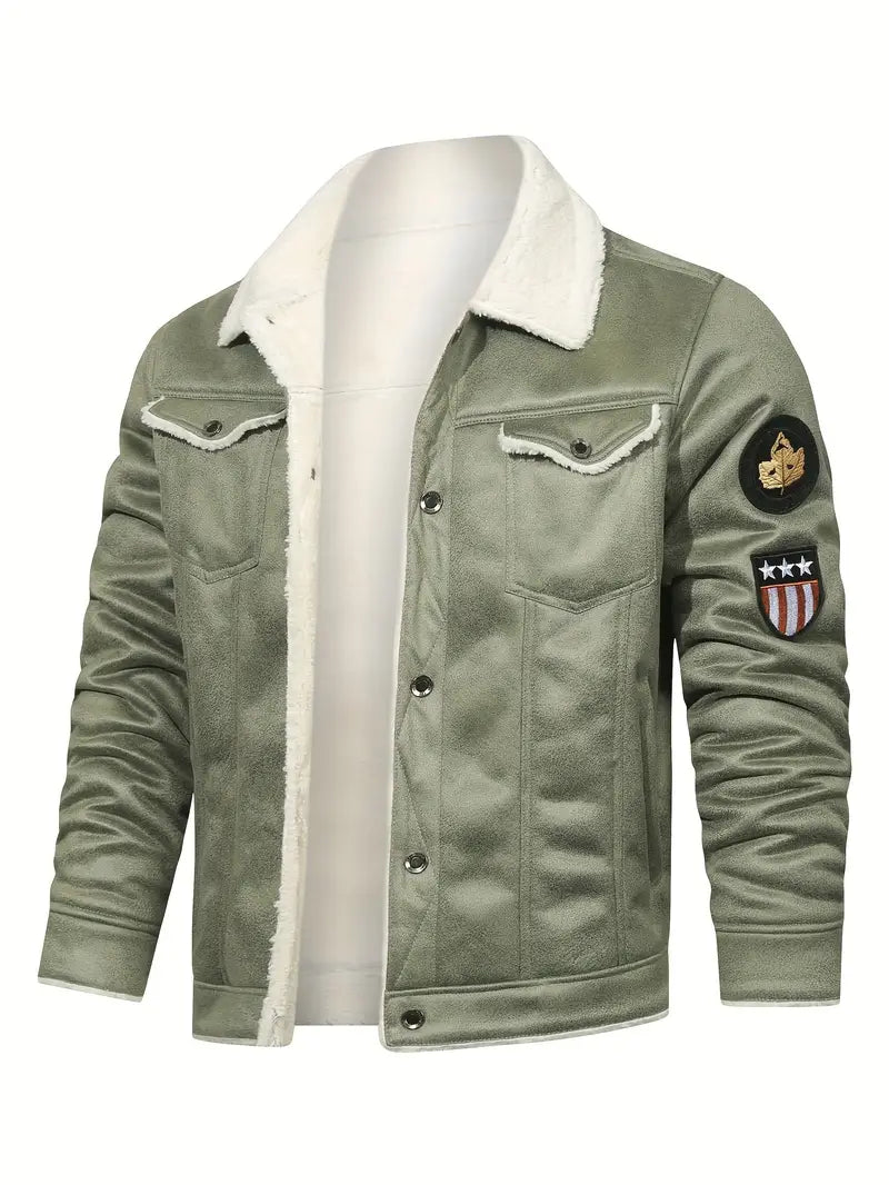 Frederik - Casual Polyester Jacket with Faux Lining