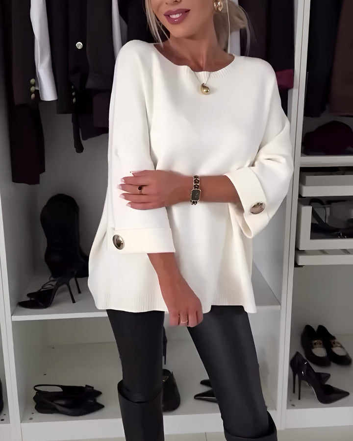 Sieglinde - Round Neck Knitted Sweater