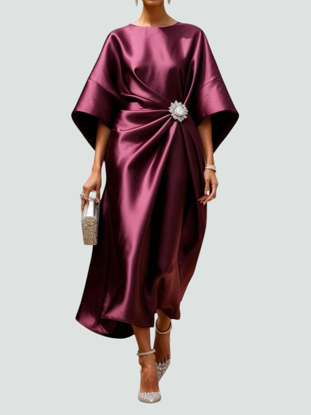 Zoey - Elegant Long Satin Dress