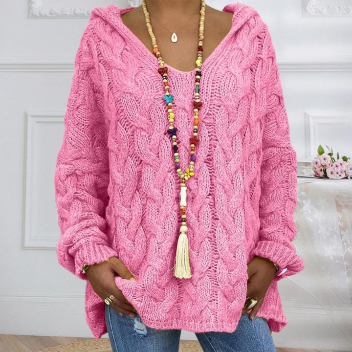 Marisa - Long Sleeves V-Neck Hoodie