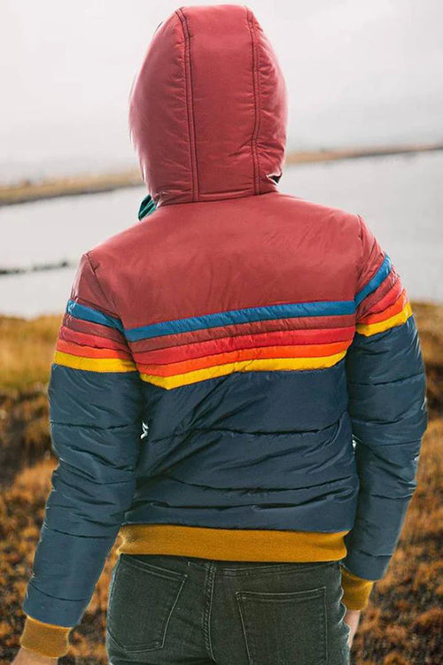 Elfriede - Rainbow Striped Zipped Jacket