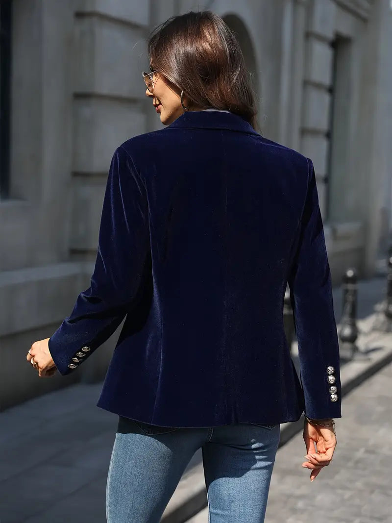 Desiree - Retro Elegant Single Button Blazer