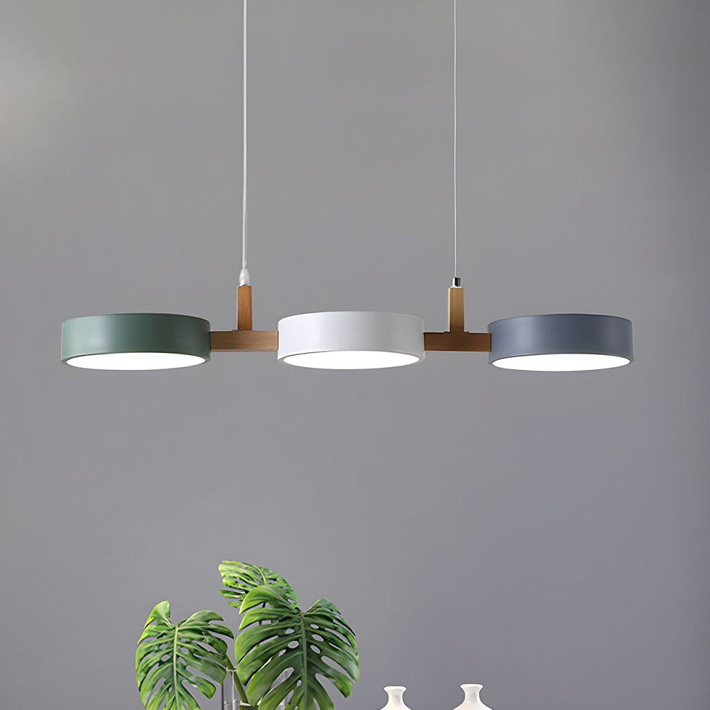 Lumévo - Cylinder Pendant Lamp Scandinavian Metal And Wood Design