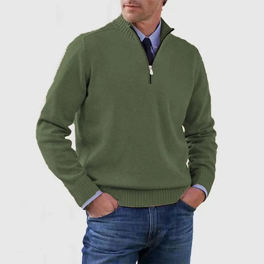 Ben - Fashionable Warm Sweater With Half Zipper