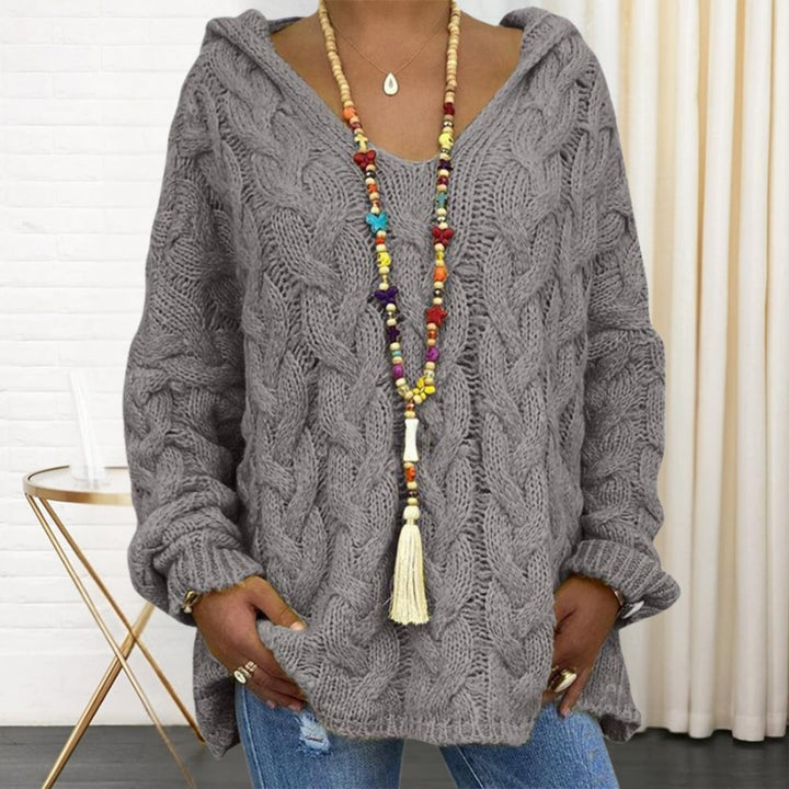 Marisa - Long Sleeves V-Neck Hoodie