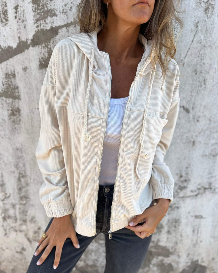 Adiana - Long Sleeve Jacket With Zip Up