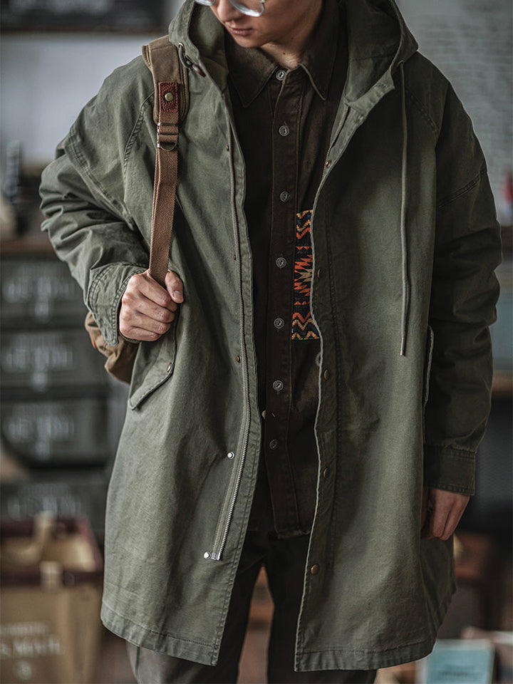 Ragnar - Vintage Millitary Style Hooded Jacket