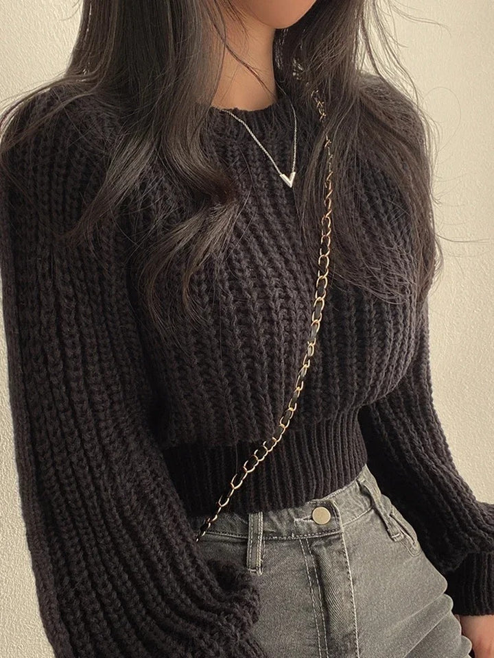 Kalina - Loose Vintage Long Sleeve Knitted Tops