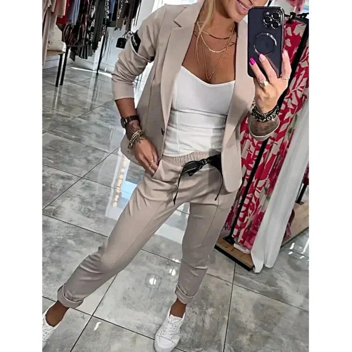 Kseniya - Elegant Blazer And Trousers Set
