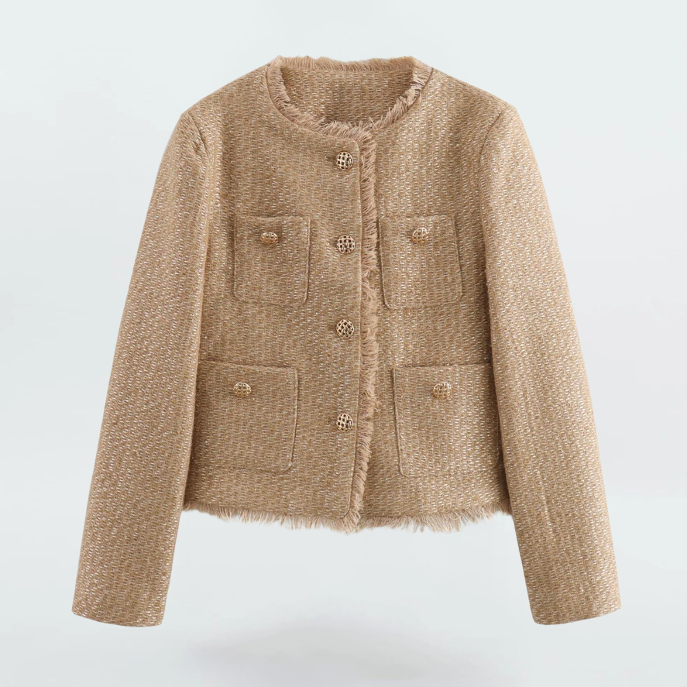 Corien - Front Button Outerwear Tops