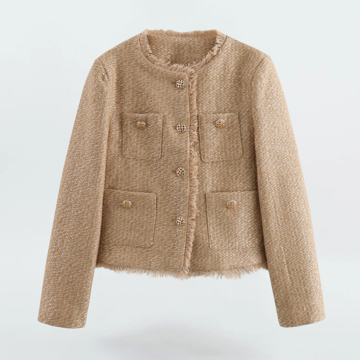 Corien - Front Button Outerwear Tops