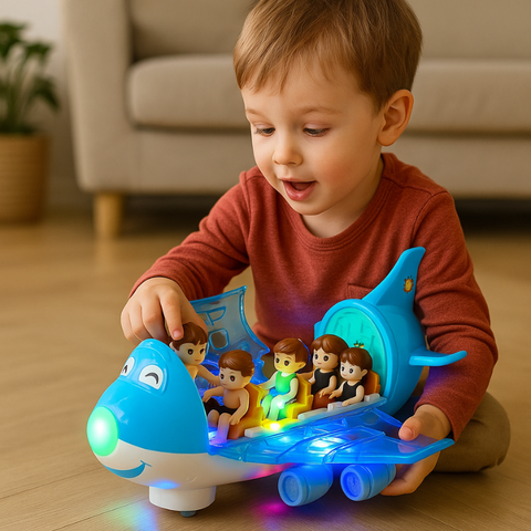 MusicJet - Electric Airplane with Lights, Music & Obstacle Avoidance