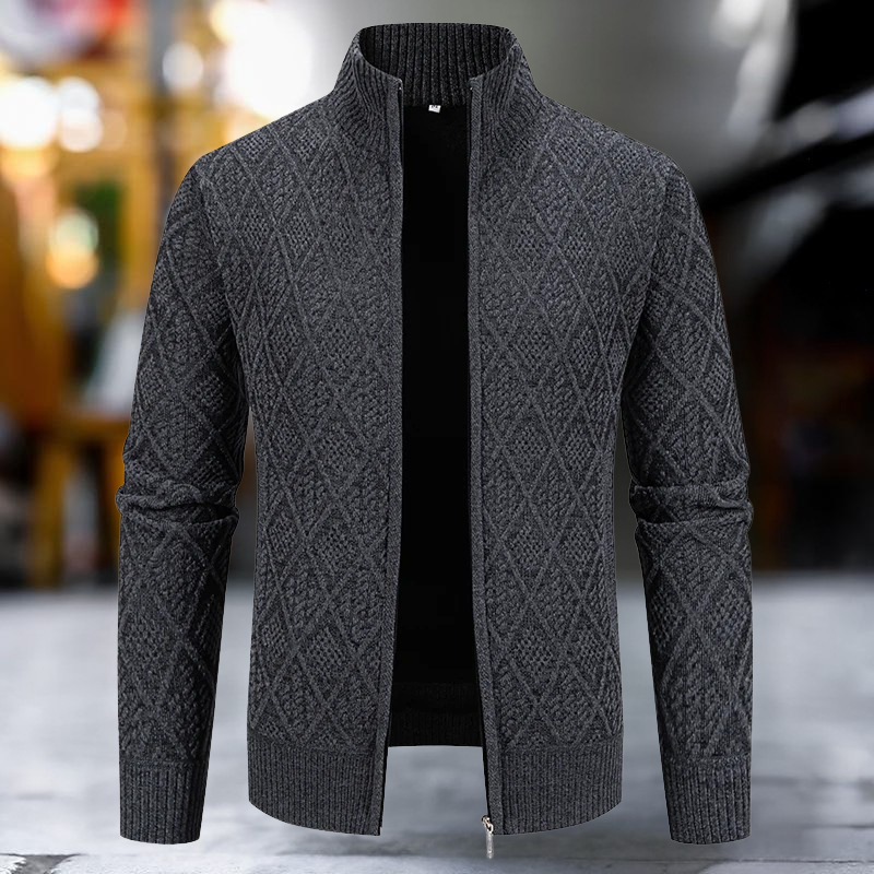 Lorian - Zipper Thick Fleece Warm Cardigan
