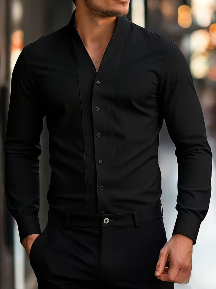 Abnar - Button-Up Long Sleeve Shirt