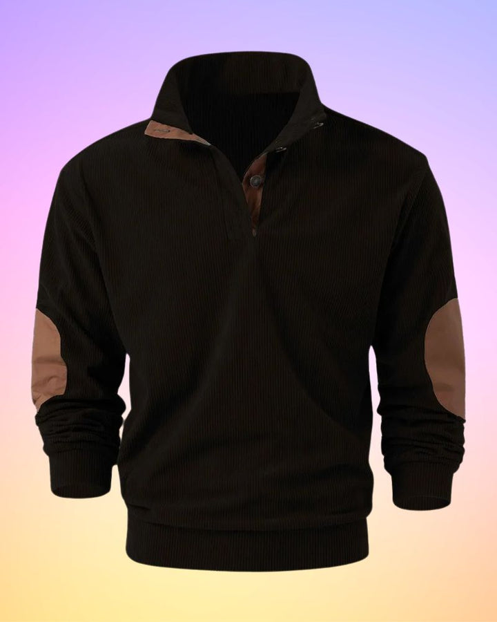 Schorsch - Solid Color Half Open Long Sleeve Shirt