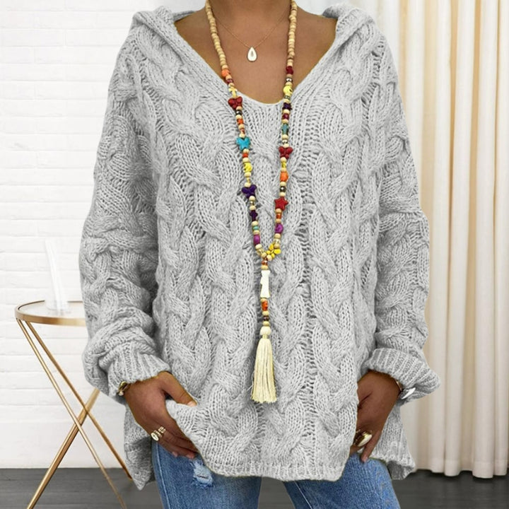 Marisa - Long Sleeves V-Neck Hoodie