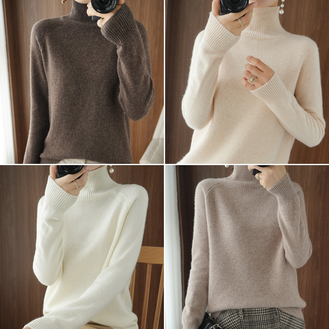 Sasha - Merino Wool Turtleneck Sweater