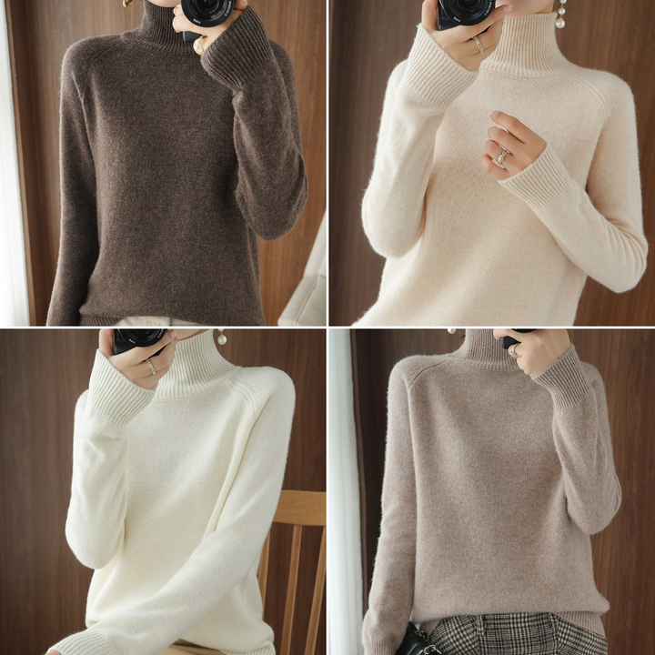 Sasha - Merino Wool Turtleneck Sweater