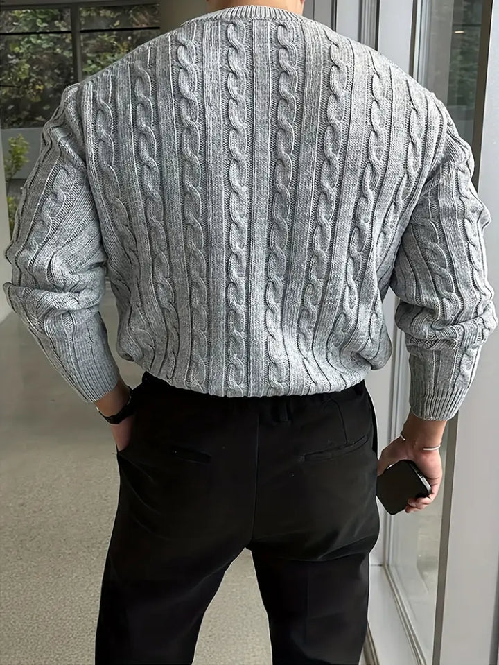 Mergim - Casual knitted Long Sleeve Sweater
