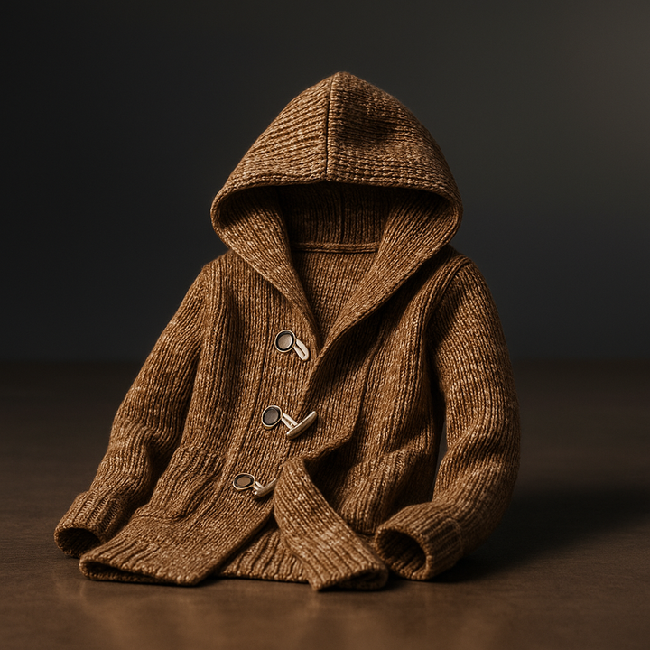 Lindon - Knitted Hoodie With Toggle Closure