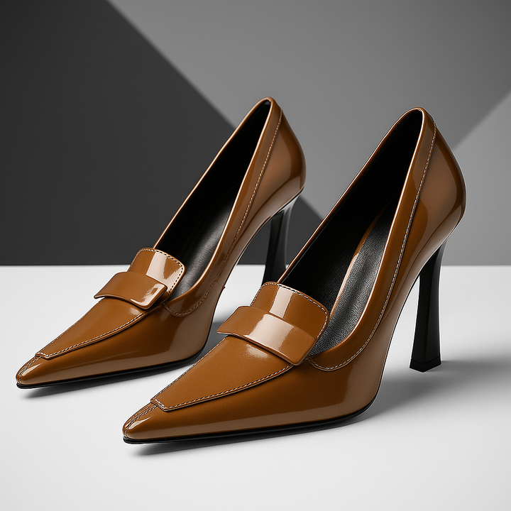 Kimiko - Patent Leather Pointed Toe Pumps
