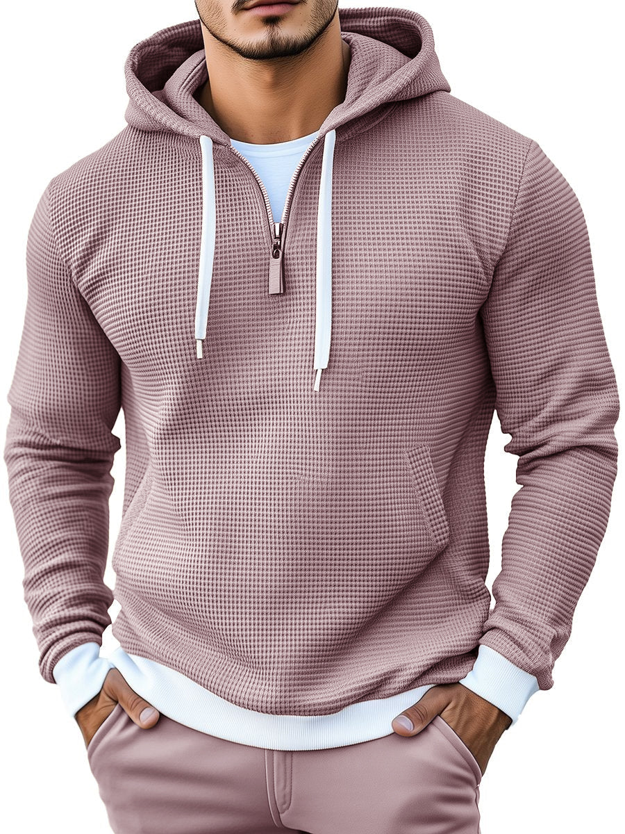 Valtin - Stylish Waffle Long Sleeve Hoodie