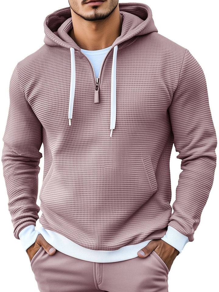 Valtin - Stylish Waffle Long Sleeve Hoodie
