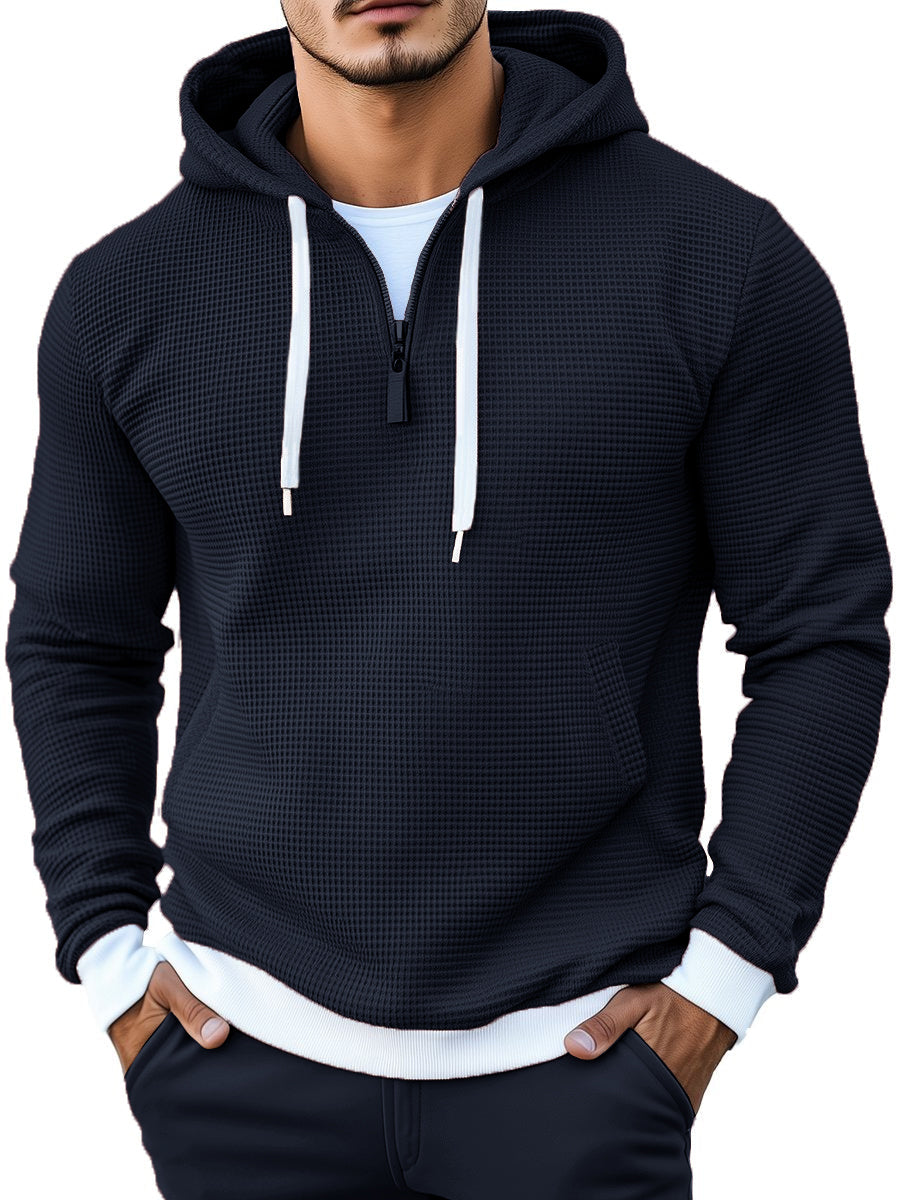 Valtin - Stylish Waffle Long Sleeve Hoodie